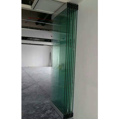 Movable Stacked Glass Partition Folding Removable Interior Wall