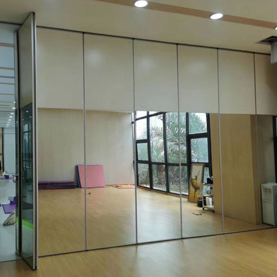 Gym Studio Partition Folding Removable Mirror Glass Wall