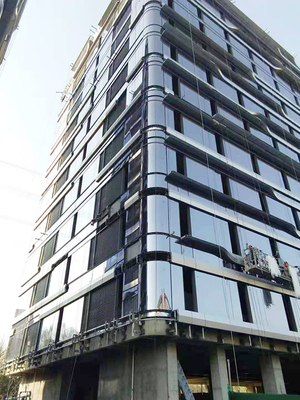 Modern High Rise Buildings Exterior Glass Curtain Wall System Cladding Construction