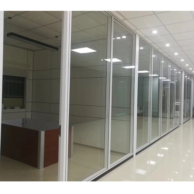 Office Wall Interior Window Room Dividers Frameless Glass Pillar Partition