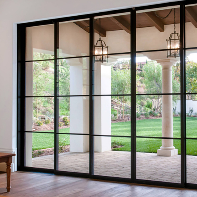 High Strength Aluminum Pocket Sliding Glass Doors Embedded Hidden Door