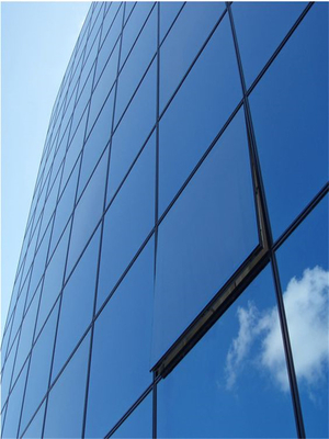 Reflective Glass Curtain Wall Facade For Energy Efficient Buildings