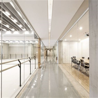Soundproof Frameless Glass Partition Walls For Dance / Recording Studio