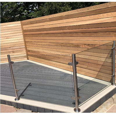 Outdoor Aluminum Balustrade Glass Fence Laminated Glass Balustrades