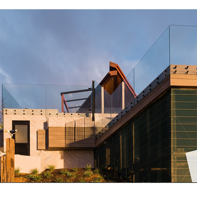 Balcony Frameless Balustrades 2205 Glass Railing Stainless Steel Side Mount Spigot