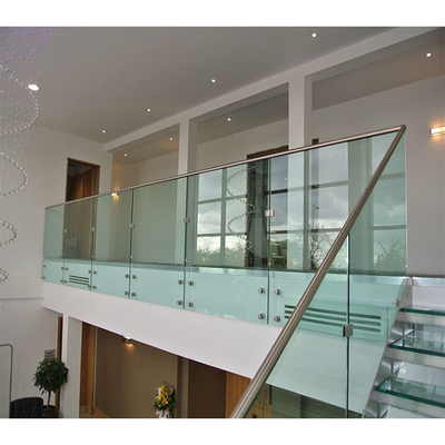Balcony Frameless Balustrades 2205 Glass Railing Stainless Steel Side Mount Spigot