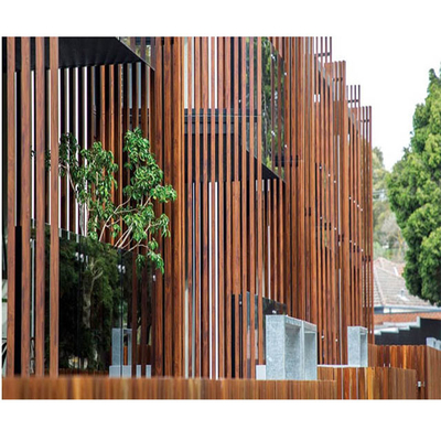 Custom Exterior Wall Building Facade Panels V Sharp Ventilated Aluminum Battens Louver