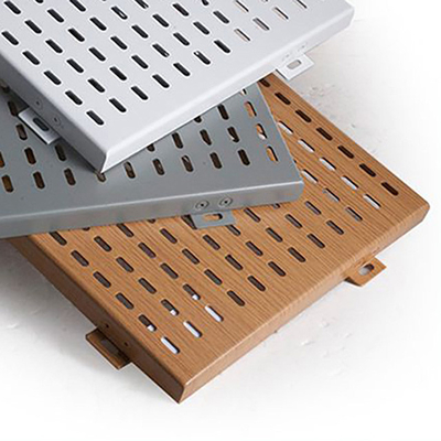 Custom Exterior Wall Building Facade Panels V Sharp Ventilated Aluminum Battens Louver