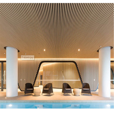 Custom Exterior Wall Building Facade Panels V Sharp Ventilated Aluminum Battens Louver