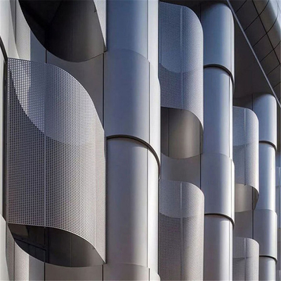 Custom Exterior Wall Building Facade Panels V Sharp Ventilated Aluminum Battens Louver