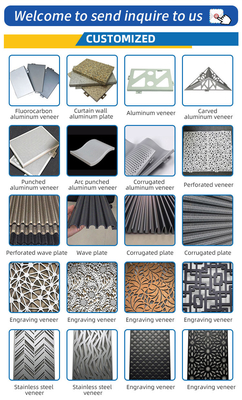 Custom Exterior Wall Building Facade Panels V Sharp Ventilated Aluminum Battens Louver