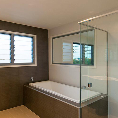 Adjustable Frosted Glass Louver Window For Bathroom With Ventilation Privacy Function