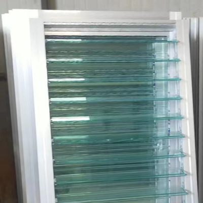 Adjustable Glass Window Blinds With Tempered Glass Panel For Home Building