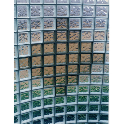 Clear Ice Textured Glass Bricks With Grooved Card Slots Customizable Color Crystal Glass Blocks