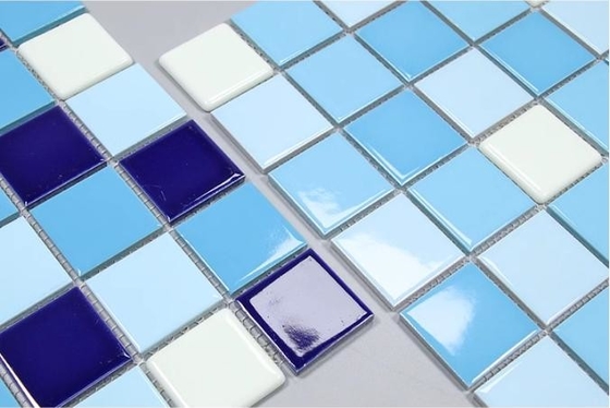 Classic Style Square Glazed Porcelain Glow In The Dark Tiles For Swimming Pools