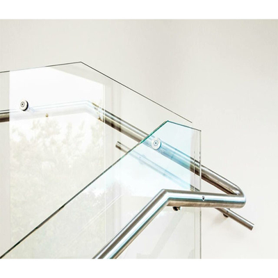 Balcony Handrail Glass Balustrade With Aluminium / Stainless Steel Tube 42.4x1.5mm