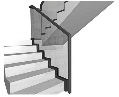 High Speed Rail Stair Hand Railings With Powder Coated Finish And 25x21x1.2mm