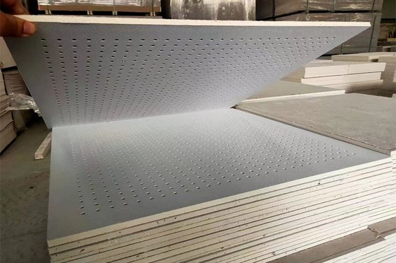 Rectangular Gypsum Ceiling Boards White Screw Fixing Installation Method