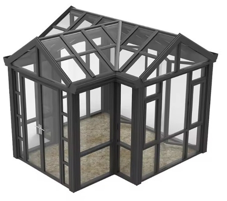 Energy Saving Aluminum Sunroom Glass Houses Smooth Surface Customized Design