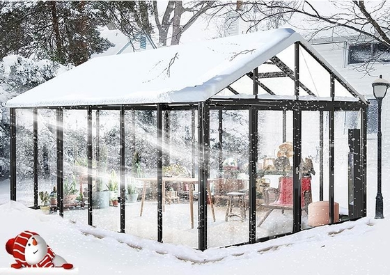 Energy Saving Aluminum Sunroom Glass Houses Smooth Surface Customized Design