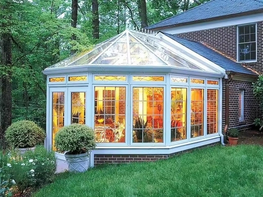 Energy Saving Aluminum Sunroom Featuring Smooth Surface And Powder Coated Finish