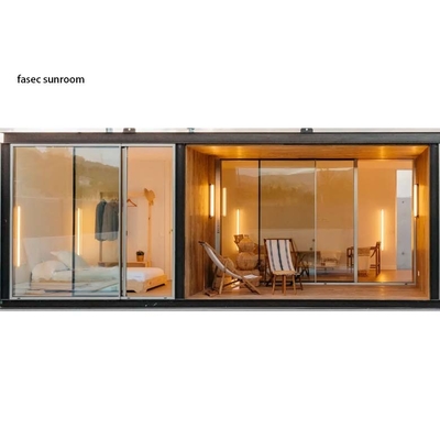 Waterproof Free Standing Insulated Glass Veranda Sunrooms with Polygon Roof Molding