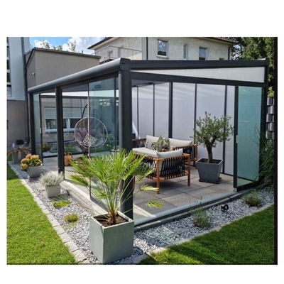 Waterproof Free Standing Sunroom For Winter Garden Aluminum Frame Tempered Glass