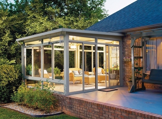 Customized Design Four Season Glass Sunrooms with Smooth Surface and Aluminum Profile