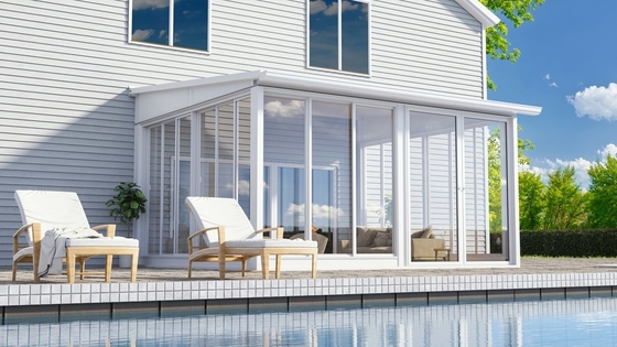 Chinese Top Hardware Sunrooms Glass Houses Container House with Polygon Roof Molding