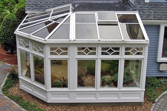 Customized Size Small 4 Season Glass Room Winter Garden House Aluminum Sunroom in Gray