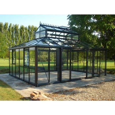 Customized Size Small 4 Season Glass Room Winter Garden House Aluminum Sunroom in Gray