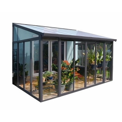 Polygon Roof Molding Winter Garden Glass House With Smooth Surface And Tempered Glass