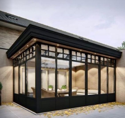Retractable Aluminum Green House Roof For Super Wide Enclosure Glass House Sunrooms