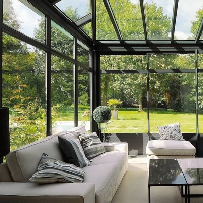 Waterproof Office Building Customized 4 Season Prefab Aluminium Modular Solar Sunrooms
