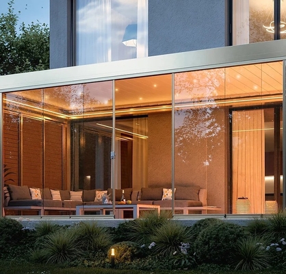 Office Building Glass House Four Season Solarium Sunrooms With Chinese Top Hardware