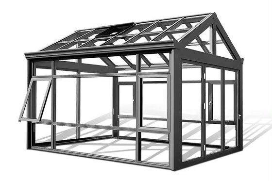 Modern Design Sunroom Glass Veranda House Of Aluminum Alloy With Tempered Glass Roof
