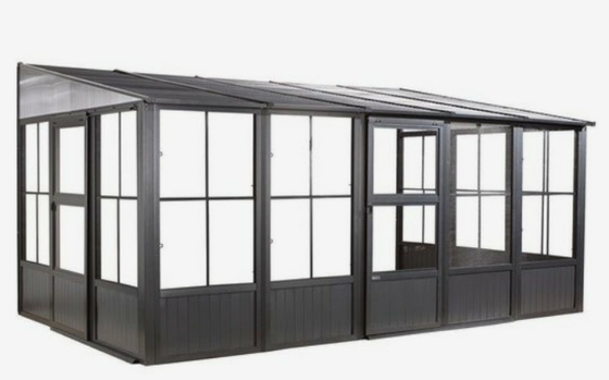 Insulated Outdoor Glass Sunroom Houses With Customized Roof And Chinese Top Hardware