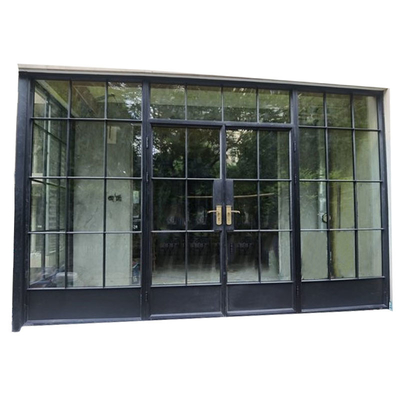 Thermal Break Technology Energy Efficient Steel Framed Glass French Door
