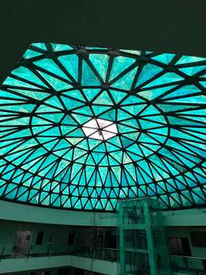 Aluminum Alloy Dome Roof Building with FRP Fiber Sheet glass skylight cover