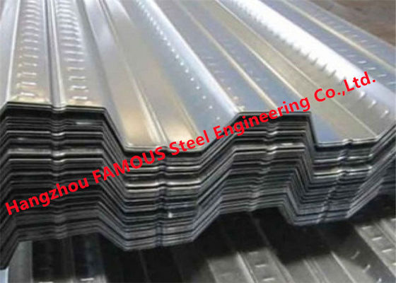 Q345 0.8-1.5mm Corrugated Metal Floor Decking High Bearing Capacity