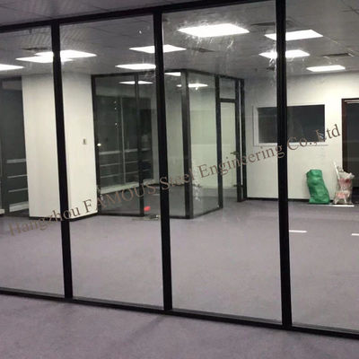 48'' Office Internal Glass Partition Walls , ISO 3834 Aluminium Glazed Partition