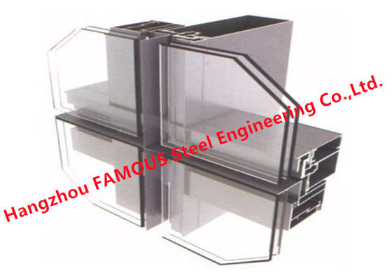 Hidden Frame 8mm 12A/16A 8mm Glass Curtain Wall Facade For Commercial Building