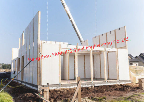 25-300mm Sandwich Wall Panels Cement Fiber Glass Reinforced , Magnesium Oxide Fire Resistant Sandwich Panels