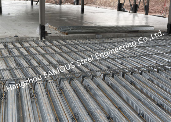 0.8mm-1.2mm Composite Metal Floor Decking For Multi Storey Building ISO9001