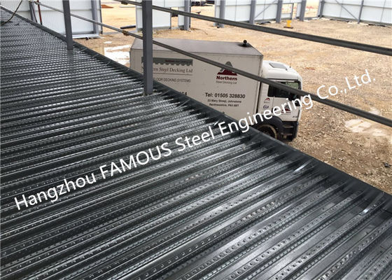 0.8mm-1.2mm Composite Metal Floor Decking For Multi Storey Building ISO9001