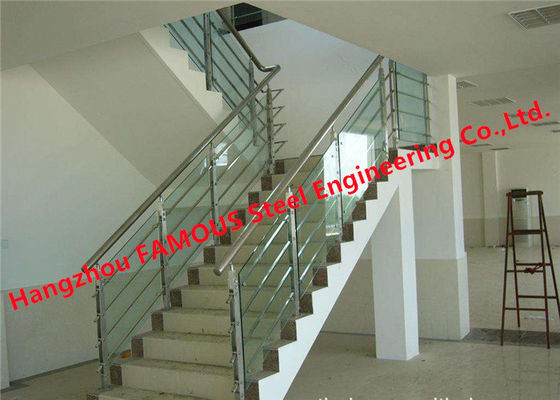 Galvanized Steel 900mm Metal Handrails For Indoor Stairs