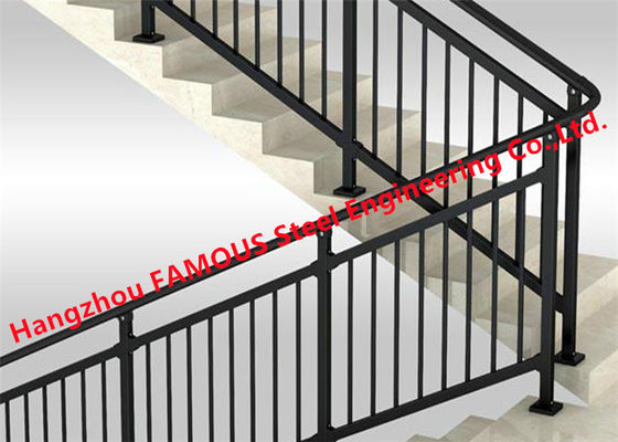 Galvanized Steel 900mm Metal Handrails For Indoor Stairs