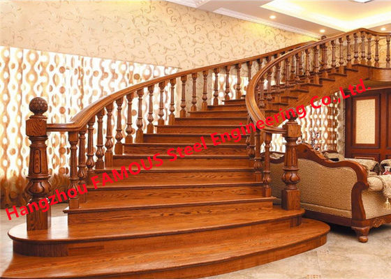 Modern 1000mm Stair Hand Railings , 3FT Wooden Handrails For Indoor Stairs