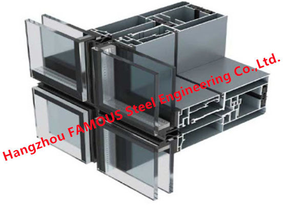 Modular 4m Unitized Glass Curtain Wall High Rise Building Construction