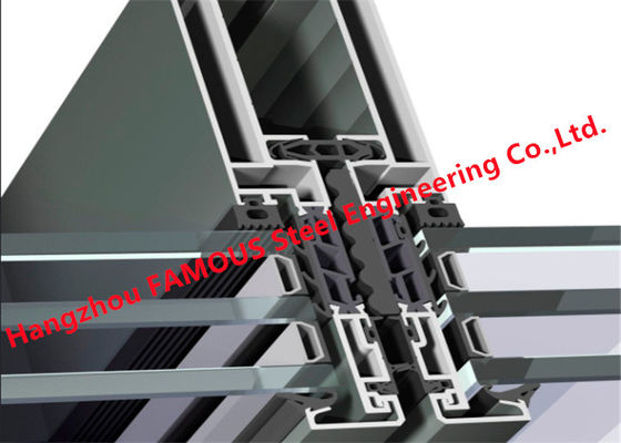 Modular 4m Unitized Glass Curtain Wall High Rise Building Construction